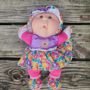 Mattel Baby Doll with Pink and Purple Floral Outfit